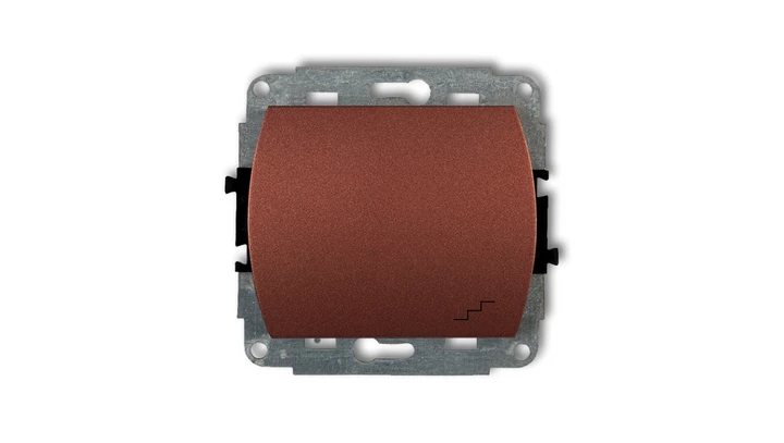 TREND Łącznik schodowy podświetlany brązowy metalik 9WP-3L