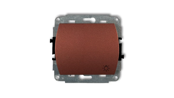 TREND Przycisk /światło/ podświetlany brązowy metalik 9WP-5L
