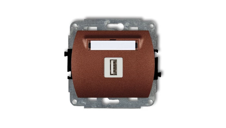 TREND Gniazdo pojedyncze USB-AA brĄzowy metalik 9GUSB-1