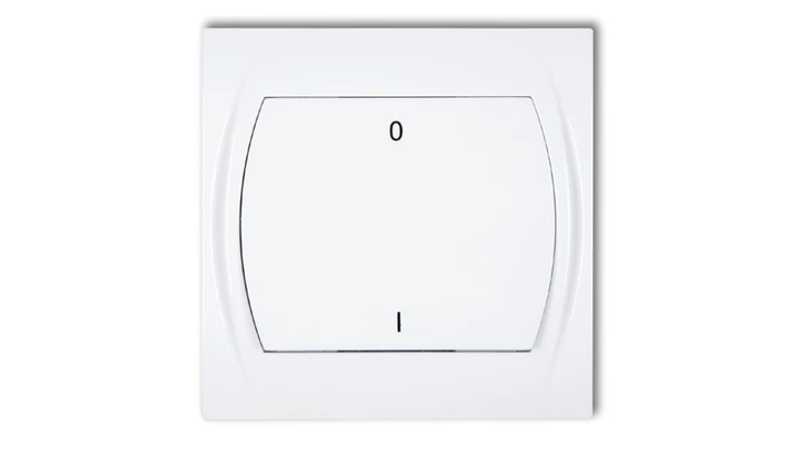 LOGO Łącznik dwubiegunowy podświetlany biały LWP-9L