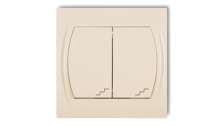 LOGO Łącznik podwójny schodowy beżowy 1LWP-33