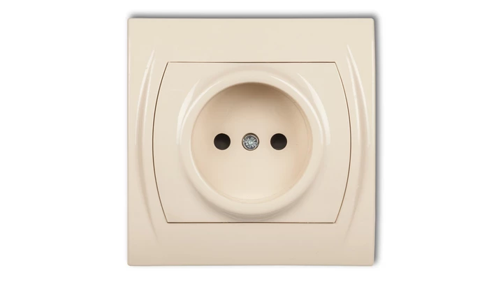 LOGO Gniazdo pojedyncze b/u beżowy 1LGP-1p