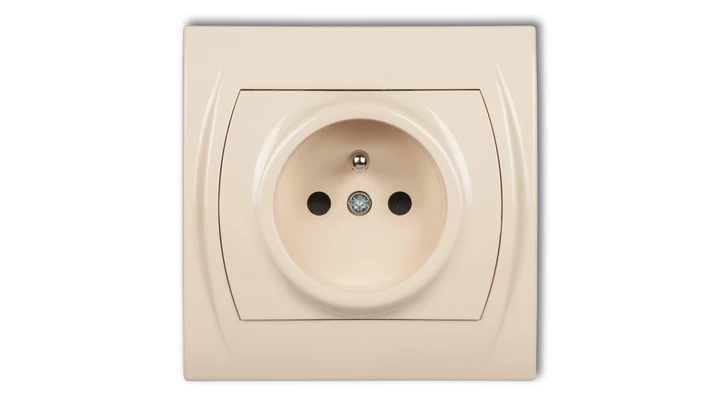 LOGO Gniazdo pojedyncze z/u beżowy 1LGP-1zp