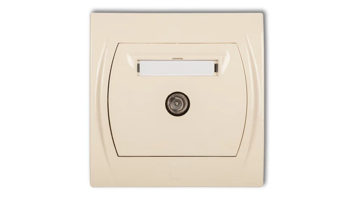 LOGO Gniazdo antenowe TV pojedyncze beżowy 1LGTV-1