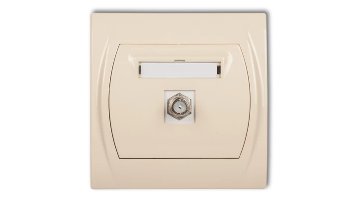 LOGO Gniazdo antenowe pojedyncze typu F (SAT) beżowy 1LGF-1