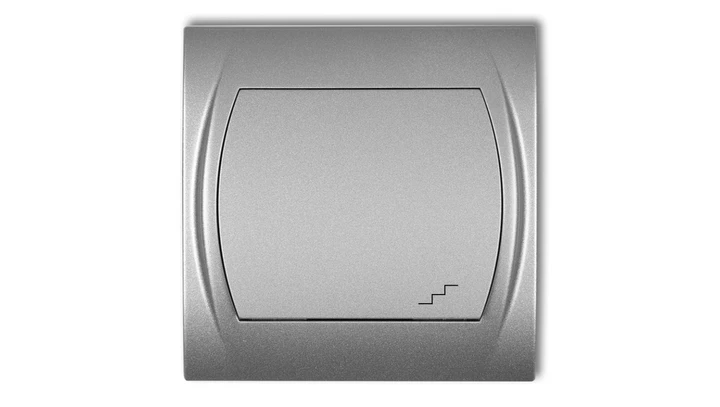 LOGO Łącznik schodowy podświetlany srebrny metalik 7LWP-3L