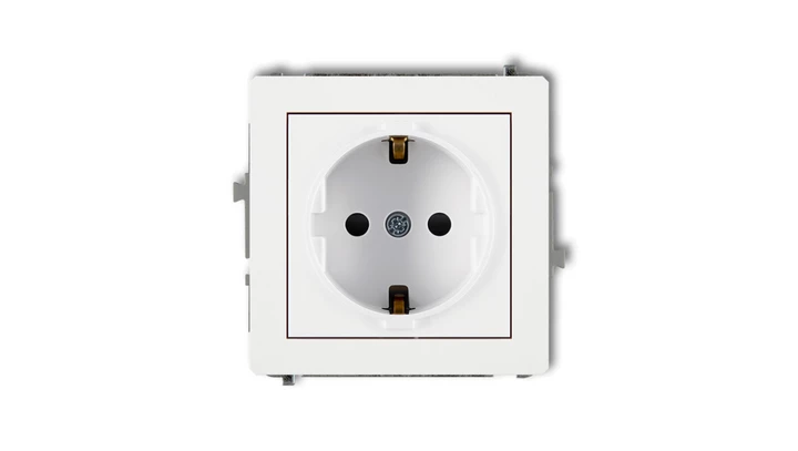 DECO Gniazdo pojedyncze z/u SCHUKO biały DGP-1sp