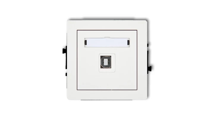 DECO Gniazdo pojedyncze USB-AB biały DGUSB-3