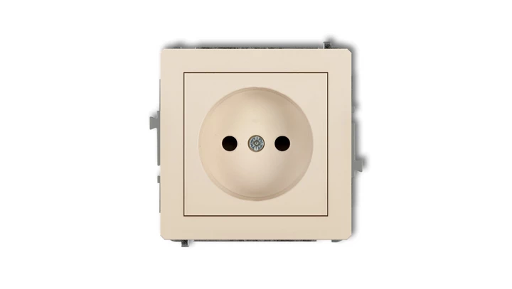 DECO Gniazdo pojedyncze b/u beżowy 1DGP-1p