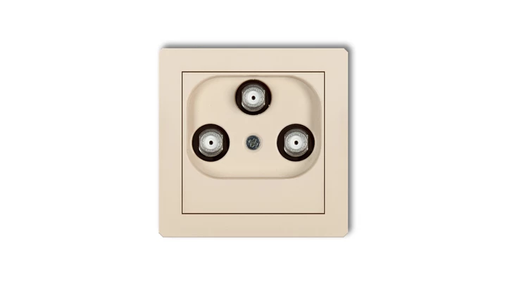 DECO Gniazdo multimedialne 3F DATA (UPC) beżowy 1DGMU