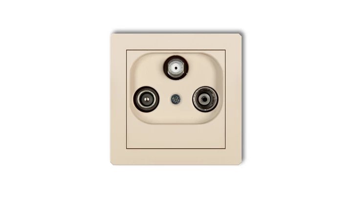 DECO Gniazdo antenowe RTV-SAT końcowe (2 wejścia antenowe) beżowy 1DGST