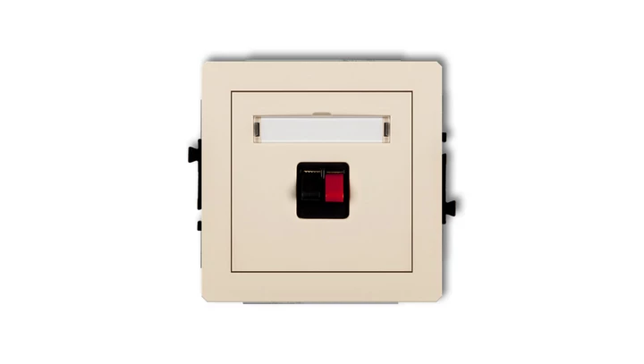 DECO Gniazdo głośnikowe pojedyncze beżowy 1DGG-1