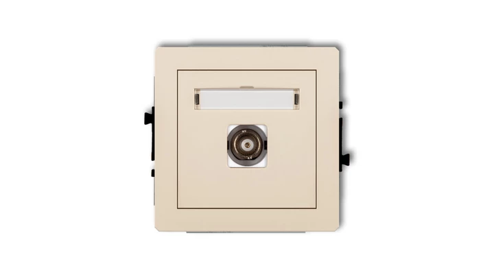 DECO Gniazdo pojedyncze BNC beżowy 1DGBNC-1