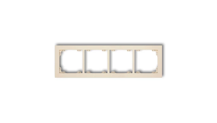 DECO Ramka poczwórna beżowy 1DR-4