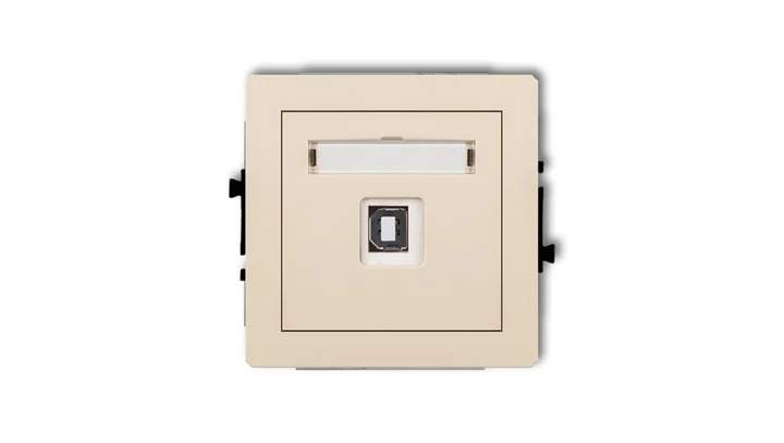 DECO Gniazdo pojedyncze USB-AB beżowy 1DGUSB-3
