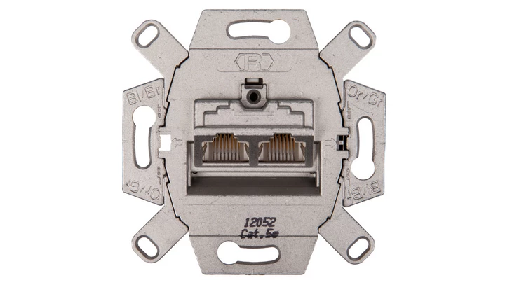 Berker/B.Kwadrat Gniazdo przyłączeniowe podwójne UAE 8/8-bieg. kat. 5e mechanizm 534555