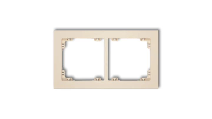 DECO Ramka podwójna beżowy 1DR-2