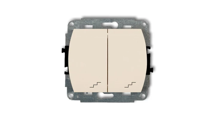 TREND Łącznik podwójny schodowy beżowy 1WP-33