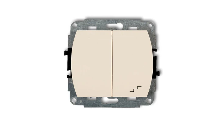TREND Łącznik jednobiegunowy ze schodowym beżowy 1WP-10
