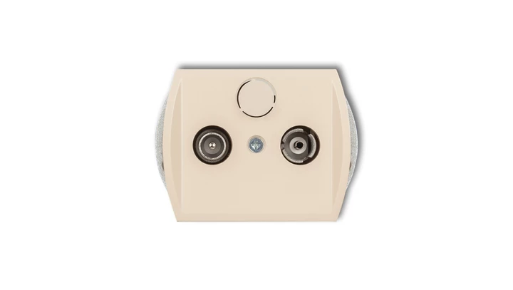 TREND Gniazdo antenowe RTV przelotowe 9dB beżowy 1G9P