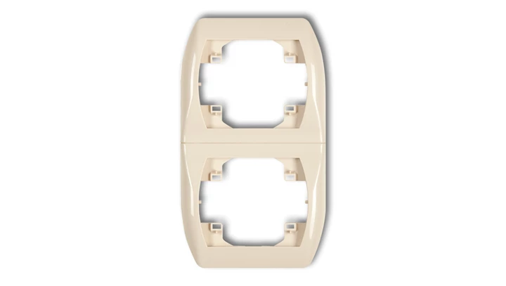 TREND Ramka pionowa podwójna beżowy 1RV-2