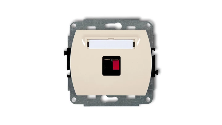 TREND Gniazdo głośnikowe pojedyncze beżowy 1GG-1