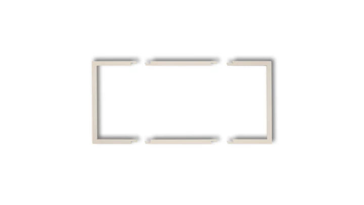 Ramka wypełniająca podwójna serii DECO beżowy 1DRW-2