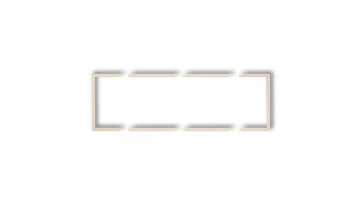 Ramka wypełniająca potrójna serii DECO beżowy 1DRW-3