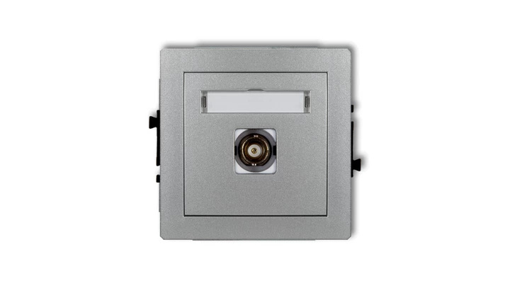 DECO Gniazdo pojedyncze BNC srebrny metalik 7DGBNC-1