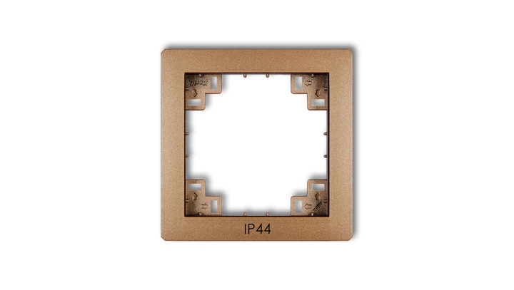 Ramka pośrednia do łączników IP44 złoty metalik 8DRPH