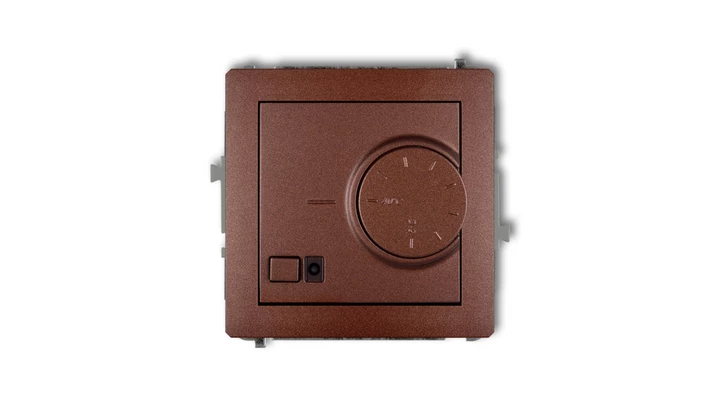 DECO Regulator temperatury elektroniczny z czujnikiem podpodłogowym brązowy metalik 9DRT-1