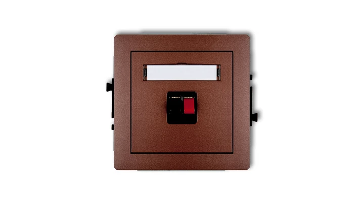 DECO Gniazdo głośnikowe pojedyncze brązowy metalik 9DGG-1