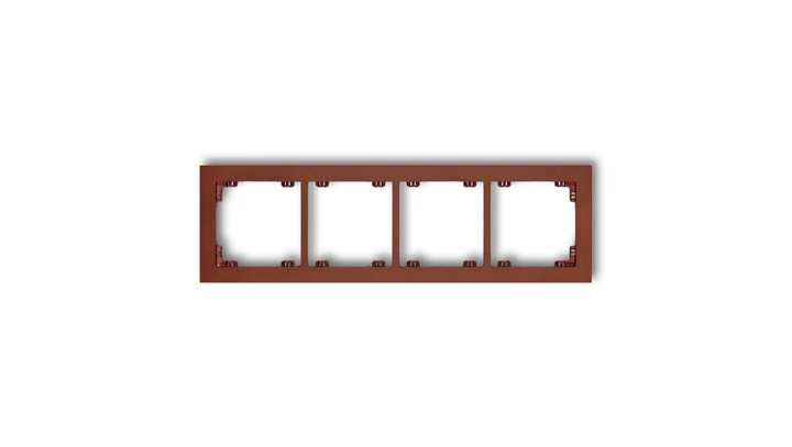 DECO Ramka poczwórna brązowy metalik 9DR-4