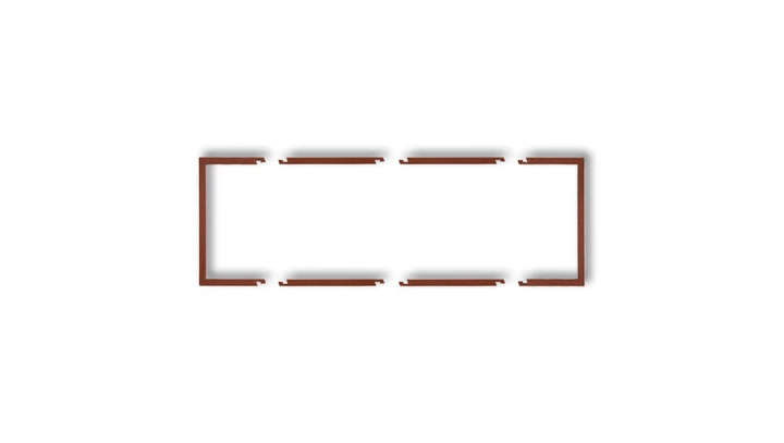 Ramka wypełniająca potrójna serii DECO brązowy metalik 9DRW-3