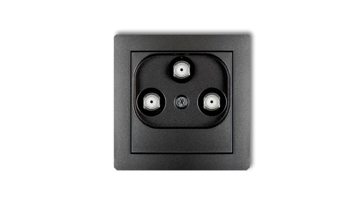 DECO Gniazdo multimedialne 3F DATA (UPC) grafitowy 11DGMU