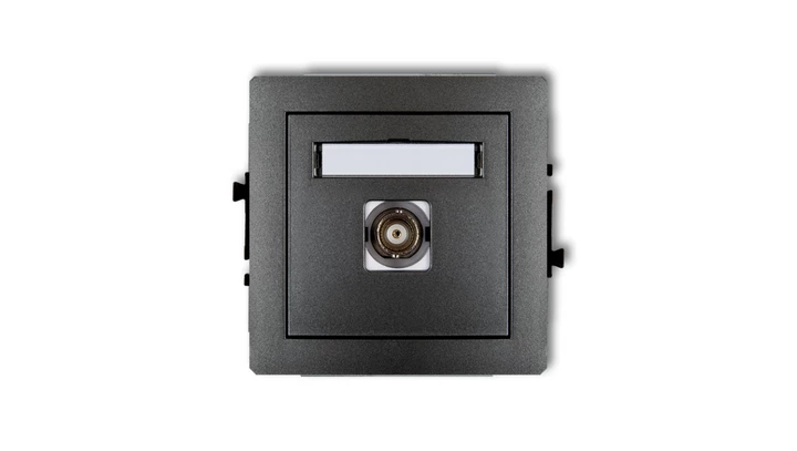 DECO Gniazdo pojedyncze BNC grafitowy 11DGBNC-1