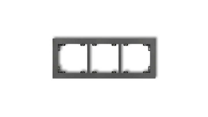 DECO Ramka potrójna grafitowy 11DR-3