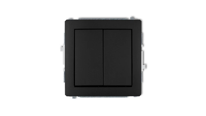 DECO Przycisk dwubiegunowy czarny mat 12DWP-44.2