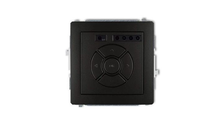 DECO Sterownik roletowy elektroniczny (sterowanie lokalne i pilotem) czarny mat 12DSR-2