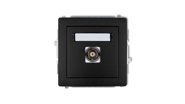 DECO Gniazdo pojedyncze BNC czarny mat 12DGBNC-1