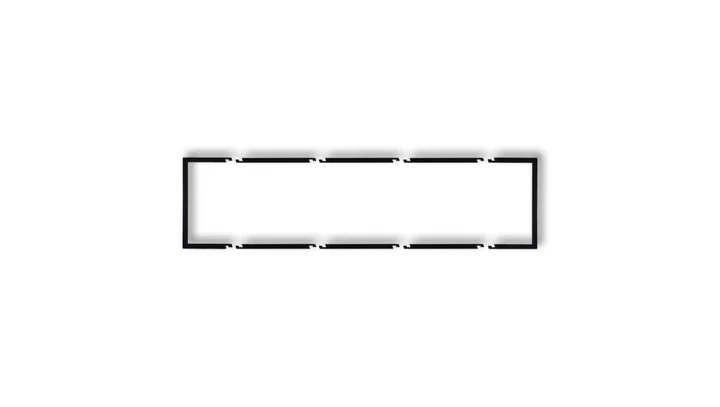 Ramka wypełniająca poczwórna serii DECO czarny mat 12DRW-4