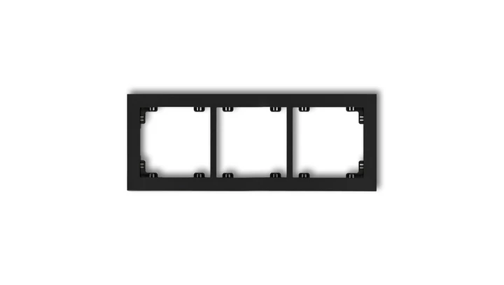 DECO Ramka potrójna czarny mat 12DR-3
