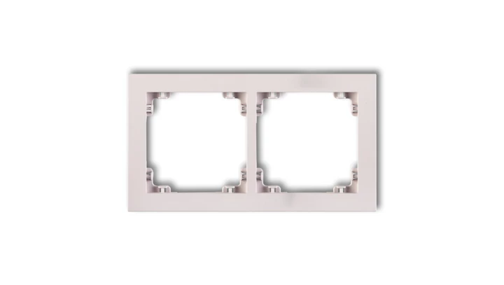 DECO Ramka podwójna DECO Pastel Matt pudrowy róż 40DR-2
