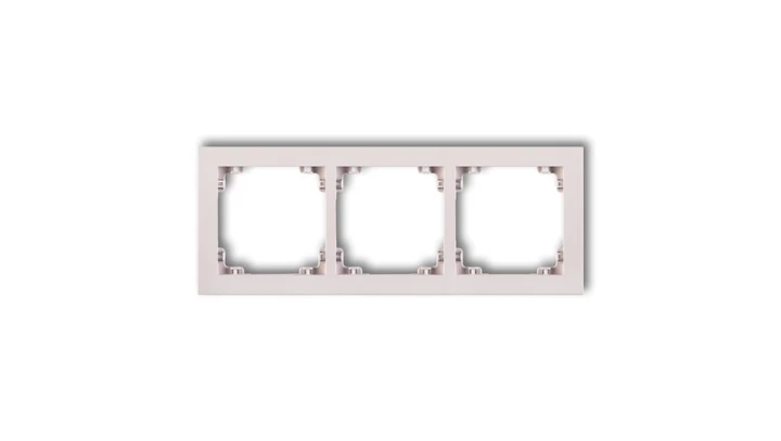 DECO Ramka potrójna DECO Pastel Matt pudrowy róż 40DR-3