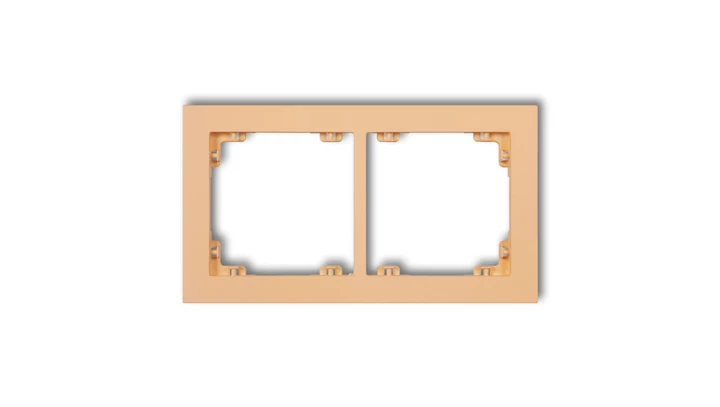 DECO Ramka podwójna DECO Pastel Matt brzoskwiniowy 45DR-2