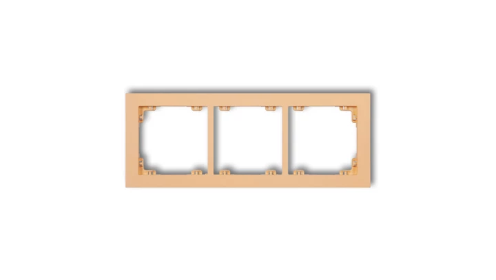 DECO Ramka potrójna DECO Pastel Matt brzoskwiniowy 45DR-3