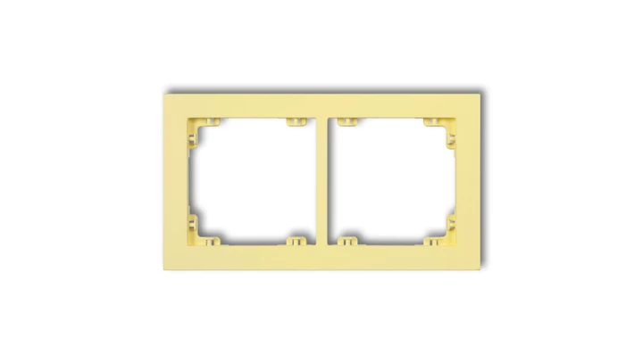 DECO Ramka podwójna DECO Pastel Matt kanarkowy 43DR-2