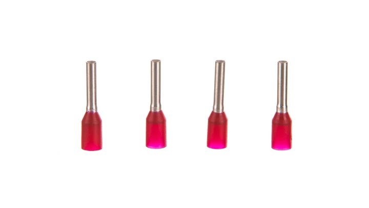 Końcówka tulejkowa izolowana 1mm2 czerwona H1,0/14D R /500szt./ 9019080000