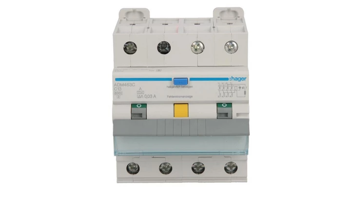 Wyłącznik różnicowo-nadprądowy RCBO 4P C13A 0,03A Typ A 6kA RCBO ADM463C