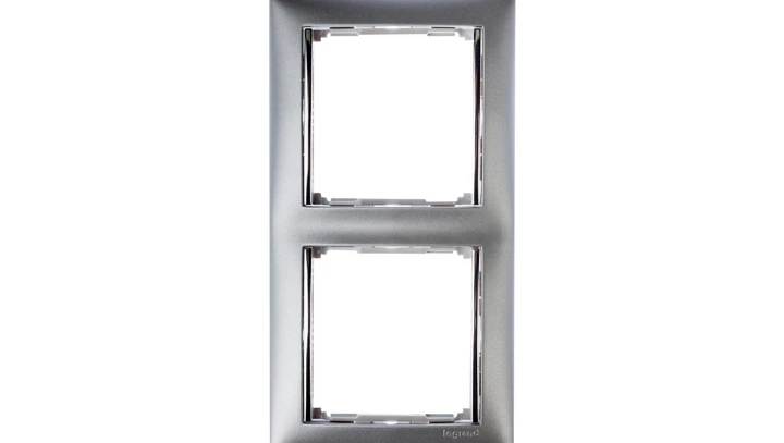 VALENA Ramka podwójna pozioma aluminium 770352